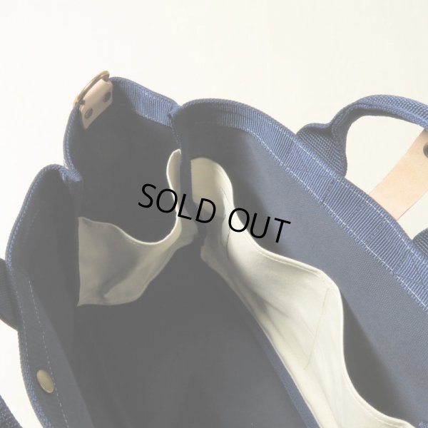 画像8: le onde / ル オンド 4号帆布 2way 横長トート navy  (8)