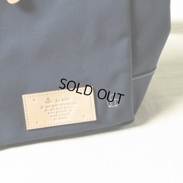 画像9: le onde / ル オンド 4号帆布 2way 横長トート navy  (9)