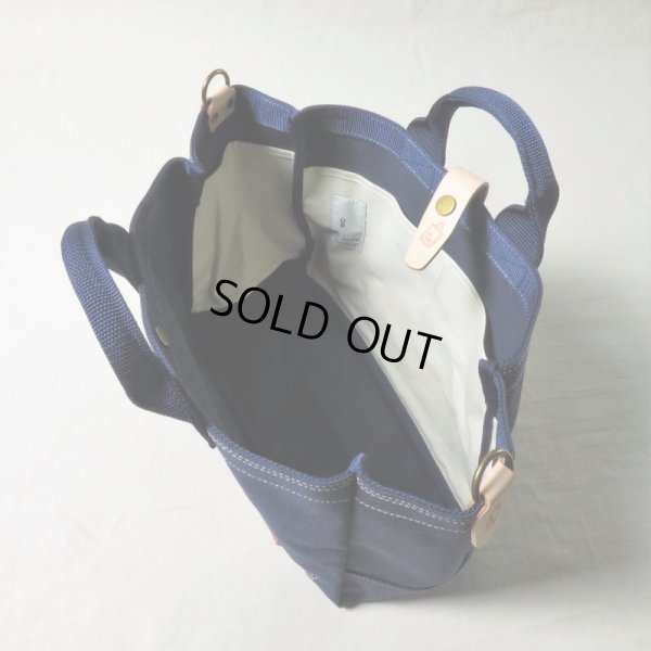 画像7: le onde / ル オンド 4号帆布 2way 横長トート navy  (7)