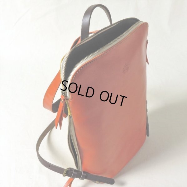 画像6: alto / アルト 6号帆布×キップレザーコンビ リュック orange (6)