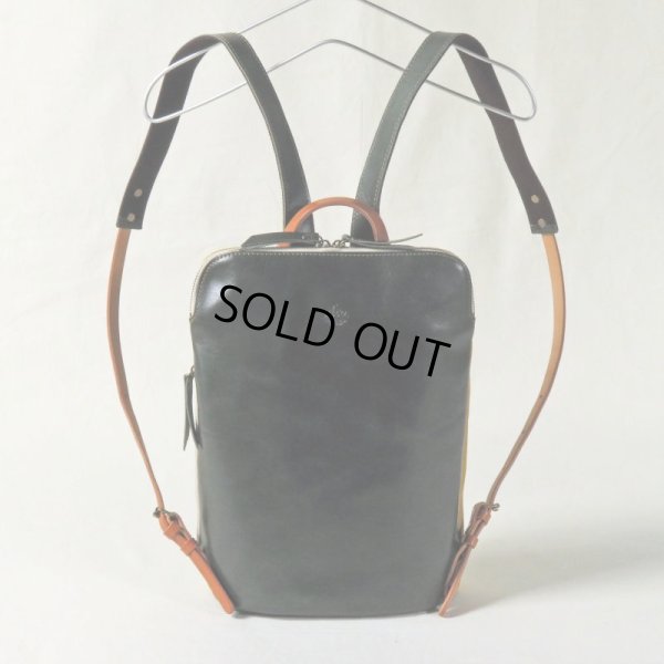 画像10: alto / アルト 6号帆布×キップレザーコンビ リュック green (10)