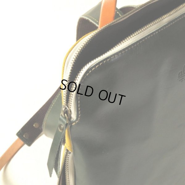 画像7: alto / アルト 6号帆布×キップレザーコンビ リュック green (7)