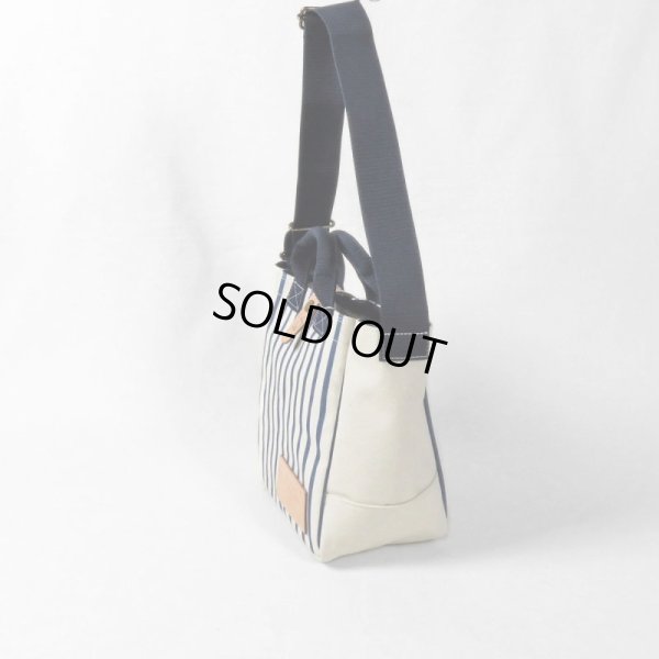 画像4: le onde / ル オンド 6号帆布×ストライププリント 2wayショルダーS (4)