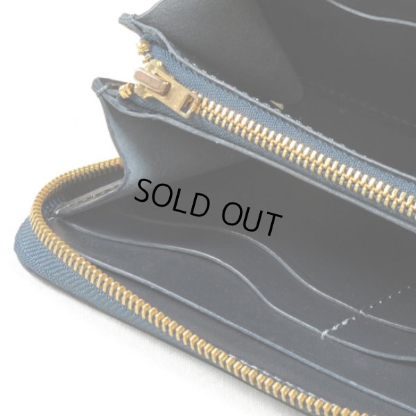 画像8: Re-ACT / リアクト インディゴラウンドファスナー ロングウォレット (8)