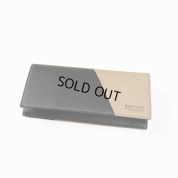 画像4: BAGGYPORT / バギーポート リサイクルレザー かぶせ長財布 (4)