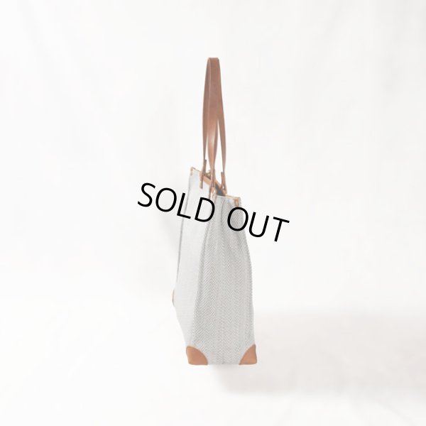 画像3: SEAGULLSHIP / シーガルシップ レーヨンヘリンボーン A4トート (3)