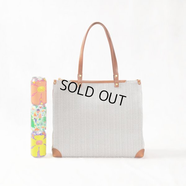 画像2: SEAGULLSHIP / シーガルシップ レーヨンヘリンボーン A4トート (2)