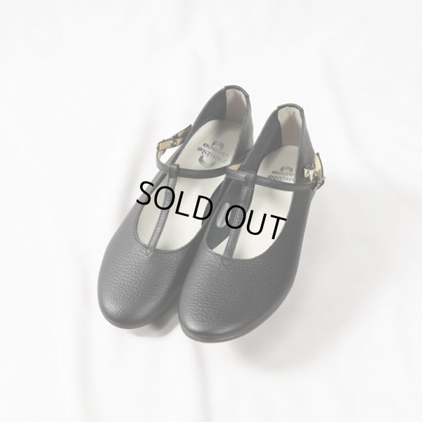 画像2: ramble / ランブルダンス シュリンクレザーTストラップシューズ (2)