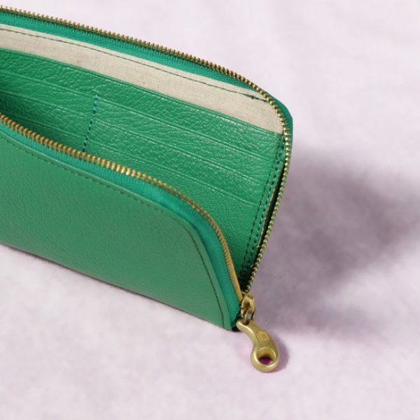 画像8: mononogu / もののぐ L字ジップロングウォレット ヤギ革 (8)