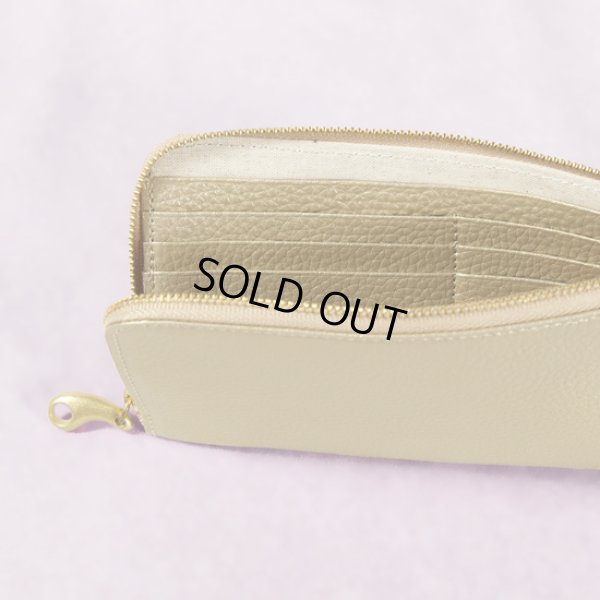 画像7: mononogu / もののぐ L字ジップロングウォレット 牛革メタリック (7)