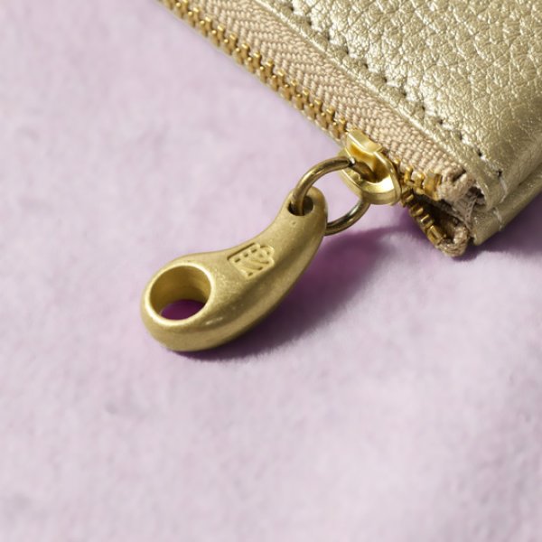 画像6: mononogu / もののぐ L字ジップロングウォレット 牛革メタリック (6)