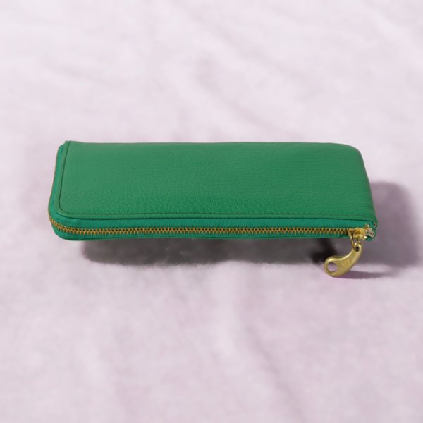 画像2: mononogu / もののぐ L字ジップロングウォレット ヤギ革 (2)