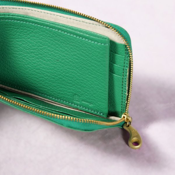 画像9: mononogu / もののぐ L字ジップロングウォレット ヤギ革 (9)