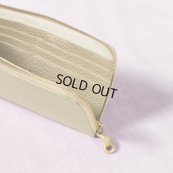 画像8: mononogu / もののぐ L字ジップロングウォレット 牛革メタリック (8)