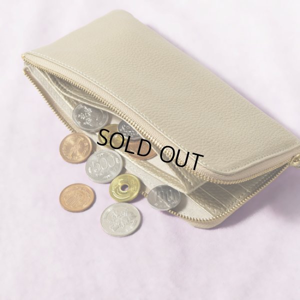 画像10: mononogu / もののぐ L字ジップロングウォレット 牛革メタリック (10)