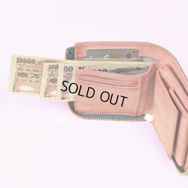 画像9: SEAGULL SHIP / シーガルシップ アラスカレザー LファスナーミニウォレットS (9)