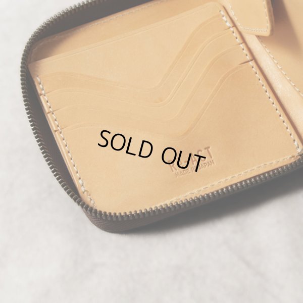 画像6: Re-ACT / リアクト フラワーエンボスレザー ラウンドファスナーミドルウォレット (6)