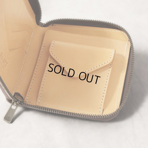 画像7: Re-ACT / リアクト フラワーエンボスレザー ラウンドファスナーミドルウォレット (7)