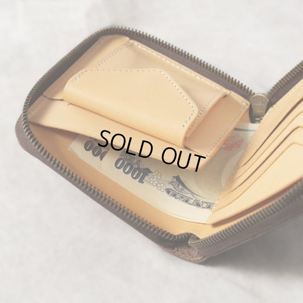 画像8: Re-ACT / リアクト フラワーエンボスレザー ラウンドファスナーミドルウォレット (8)