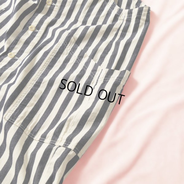 画像4: HARVESTY / ハーベスティ ノンフェイドストライプオーバーオール (4)