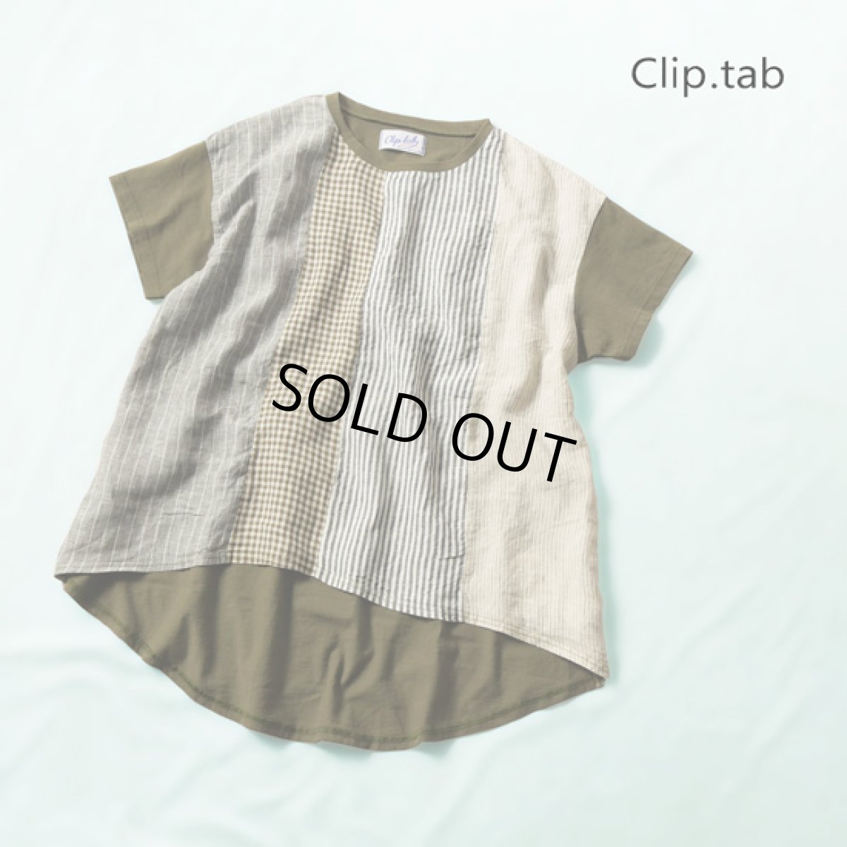 画像1: Clip.tab / クリップタブ チャンピオン天竺 先染めパネルTシャツ (1)
