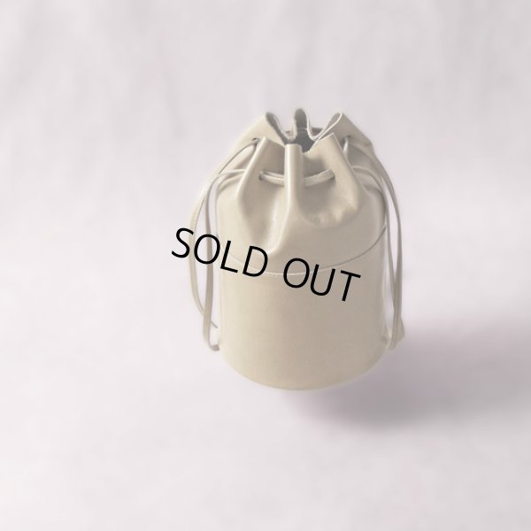 画像3: TIDEWAY / タイドウェイ LIGHT LEATHER DROW STRING BAG M (3)