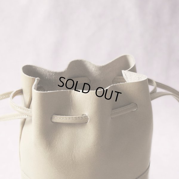 画像5: TIDEWAY / タイドウェイ LIGHT LEATHER DROW STRING BAG M (5)