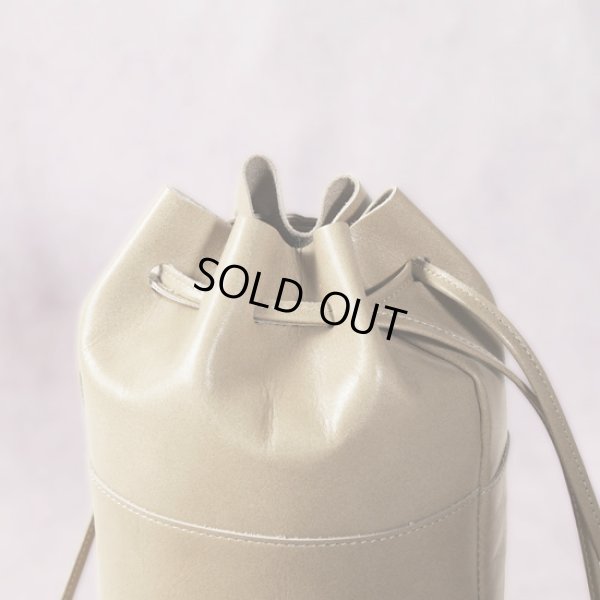 画像4: TIDEWAY / タイドウェイ LIGHT LEATHER DROW STRING BAG M (4)