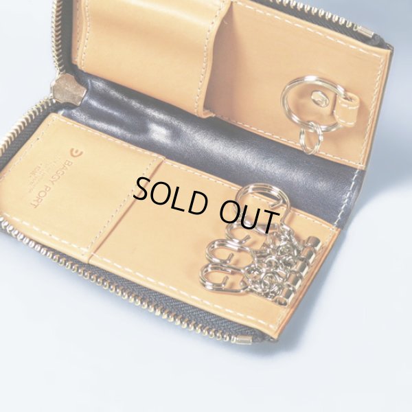 画像5: BAGGYPORT / バギーポート コーアイ 藍染レザーエンボスキーケース ストレート (5)