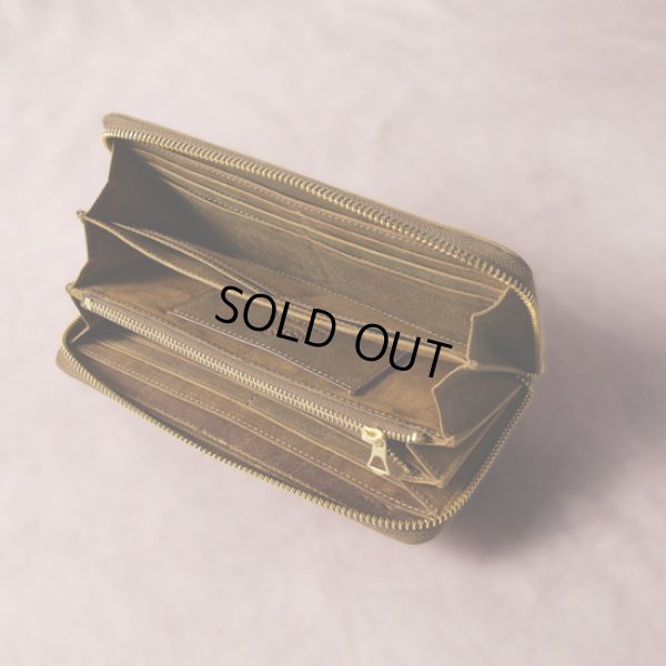 画像6: BAGGYPORT / バギーポート WAXED KUDU ラウンドジップロングウォレット (6)