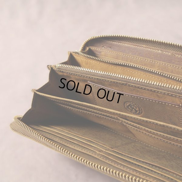 画像7: BAGGYPORT / バギーポート WAXED KUDU ラウンドジップロングウォレット (7)