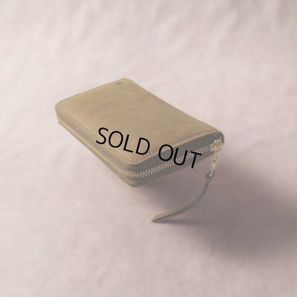 画像4: BAGGYPORT / バギーポート WAXED KUDU ラウンドジップロングウォレット (4)