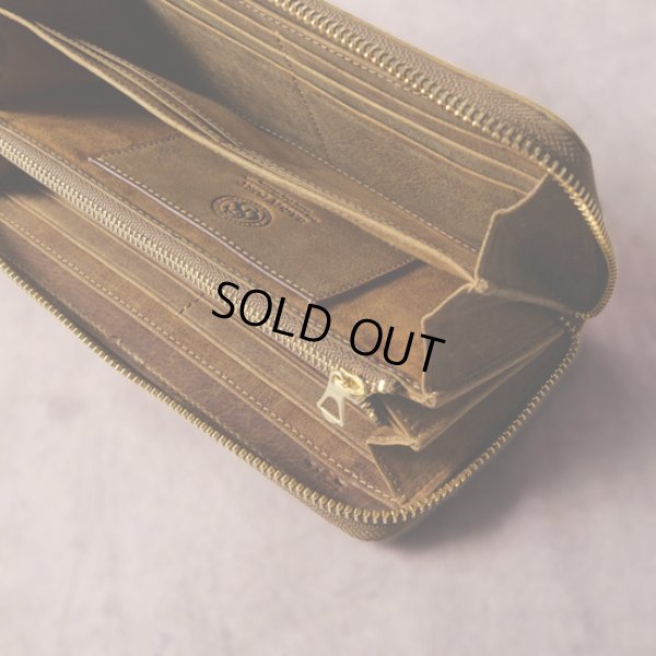 画像11: BAGGYPORT / バギーポート WAXED KUDU ラウンドジップロングウォレット (11)