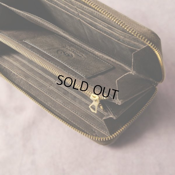 画像15: BAGGYPORT / バギーポート WAXED KUDU ラウンドジップロングウォレット (15)