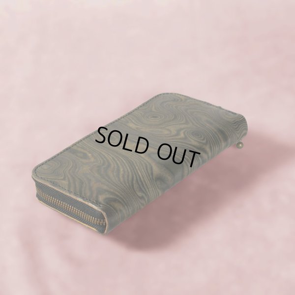 画像3: MAGNET / マグネット スキモレザー ラウンドファスナーロングウォレット WOOD (3)