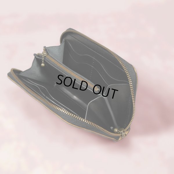 画像12: MAGNET / マグネット スキモレザー パッチワークラウンドファスナーロングウォレット WOOD (12)