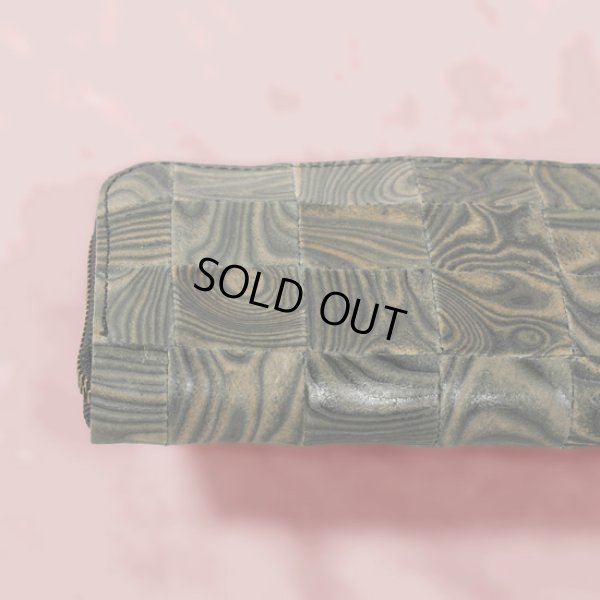 画像9: MAGNET / マグネット スキモレザー パッチワークラウンドファスナーロングウォレット WOOD (9)