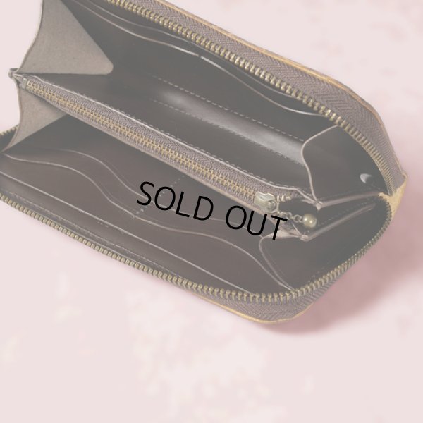 画像13: MAGNET / マグネット スキモレザー ラウンドファスナーロングウォレット WOOD (13)