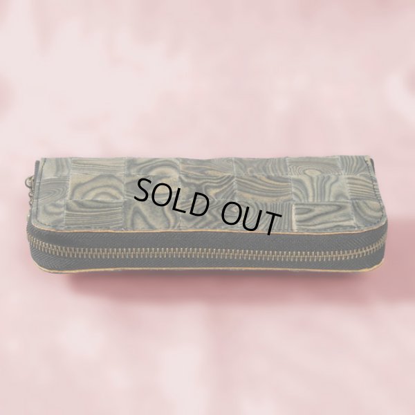 画像10: MAGNET / マグネット スキモレザー パッチワークラウンドファスナーロングウォレット WOOD (10)