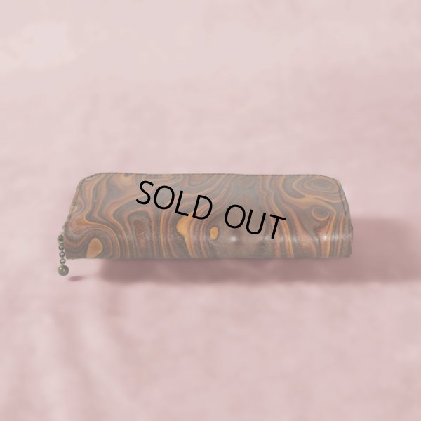 画像8: MAGNET / マグネット スキモレザー ラウンドファスナーロングウォレット WOOD (8)