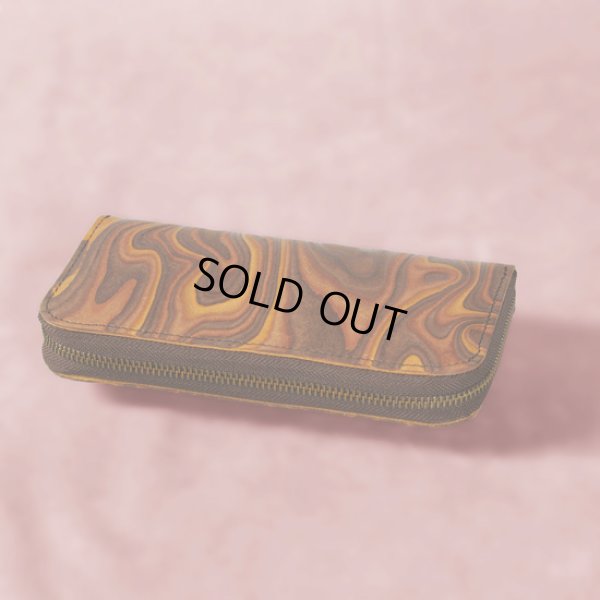 画像10: MAGNET / マグネット スキモレザー ラウンドファスナーロングウォレット WOOD (10)