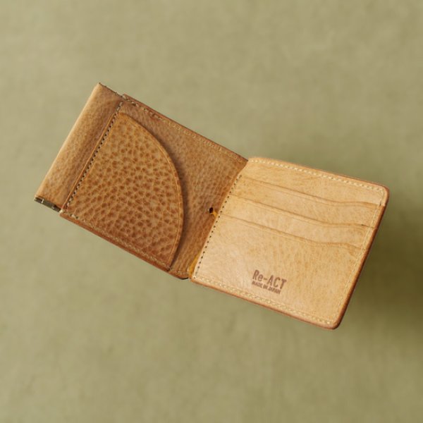 画像4: Re-ACT / リアクト アラスカレザー マネークリップウォレット (4)