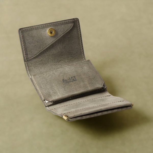 画像6: Re-ACT / リアクト アラスカレザー 3つ折りミニウォレット (6)