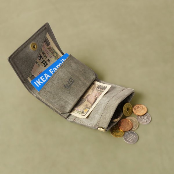 画像11: Re-ACT / リアクト アラスカレザー 3つ折りミニウォレット (11)