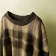 画像3: prit / プリット リーブルダブルフェイス×シャギーチェック切替ニットライクプルオーバー (3)