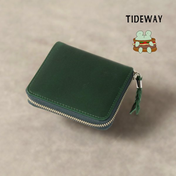 画像1: TIDEWAY / タイドウェイ NICKS round wallet M WAX (1)