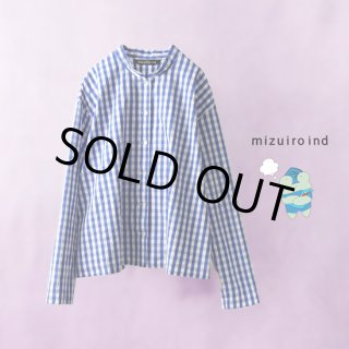 mizuiroind / ミズイロインド ギンガムチェック タイシャツ