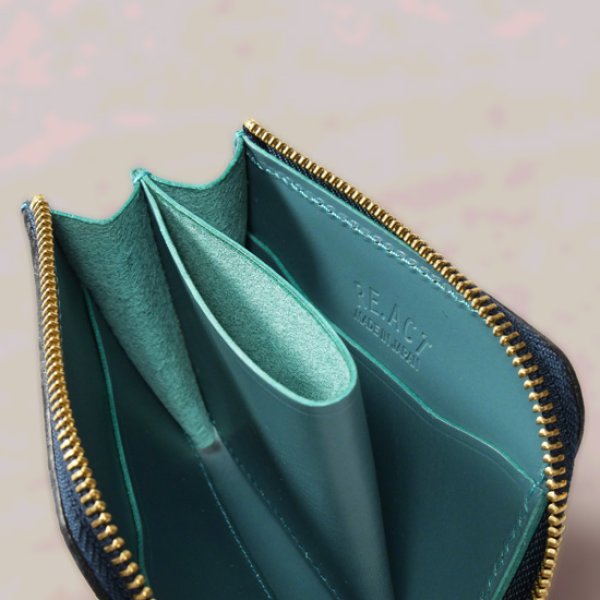 画像6: Re-ACT / リアクト スタッズフラワー Lファスナーコンパクトウォレット ペイズリー (6)