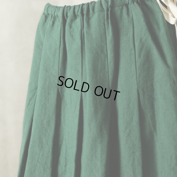 画像4: ina / イナ ウエスト紐 アイリッシュリネンタックスカート (4)