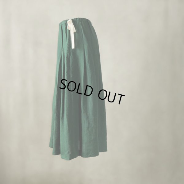 画像3: ina / イナ ウエスト紐 アイリッシュリネンタックスカート (3)